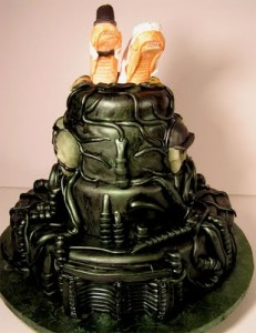 h_r_ giger alien wedding cake